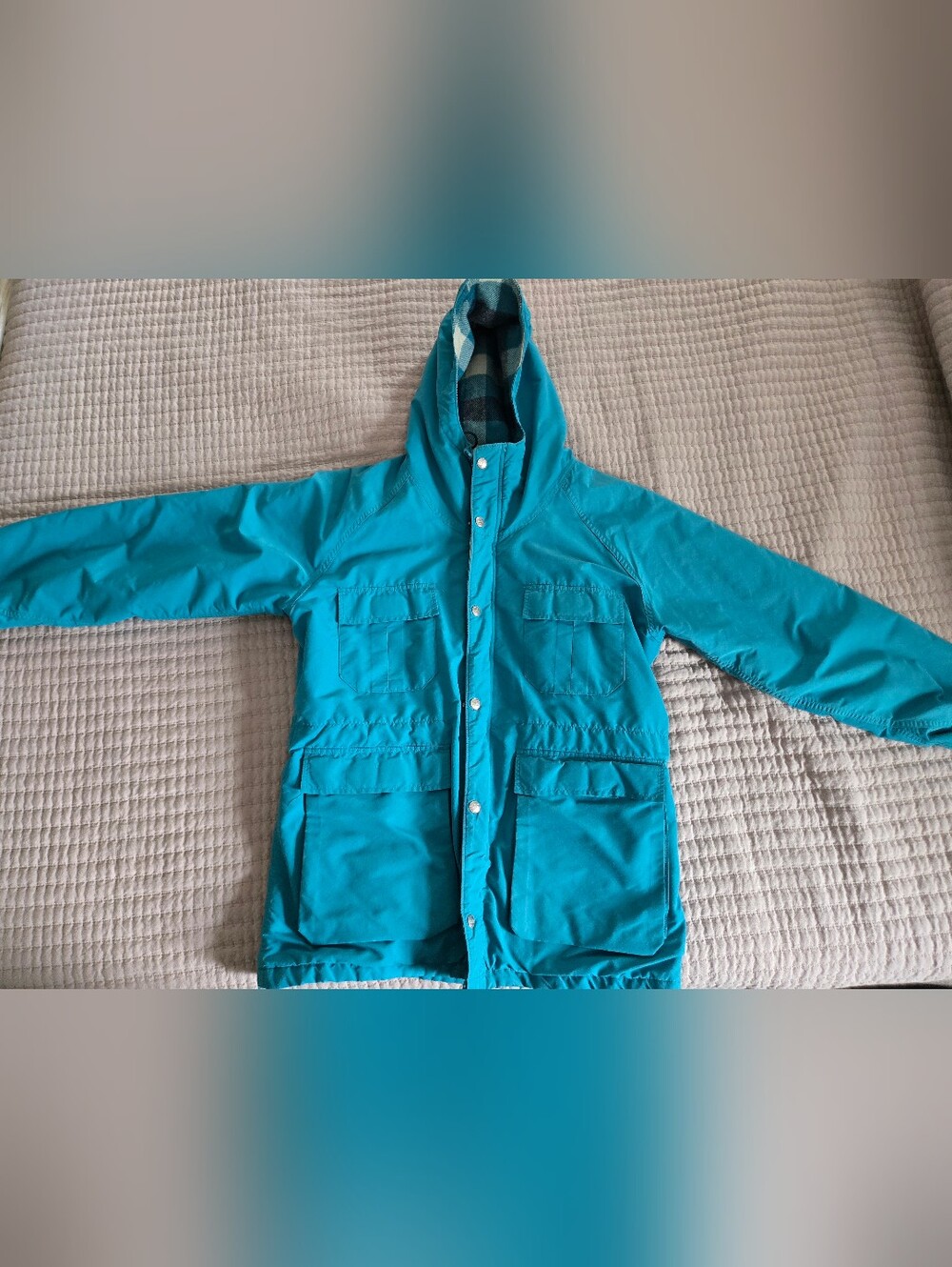 Vtg L.L. Bean Womens Teal Blue Jacket Size Large